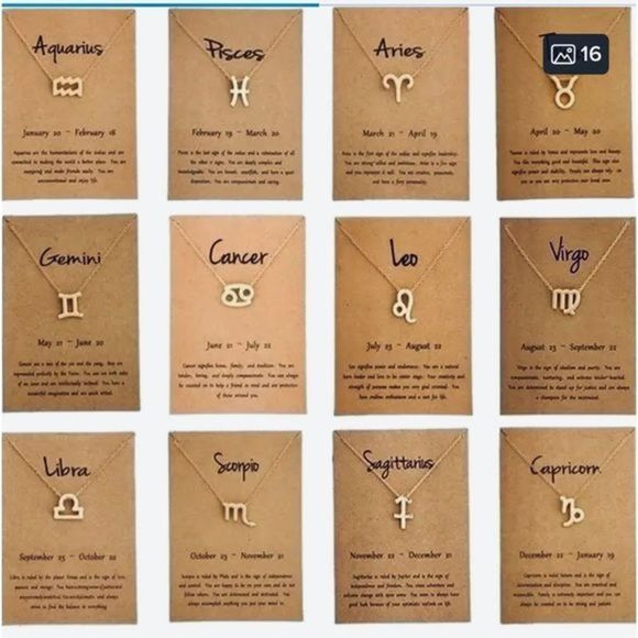 Leo GOLD ZODIAC STAR SIGN HOROSCOPE NECKLACE - Picture 2 of 11